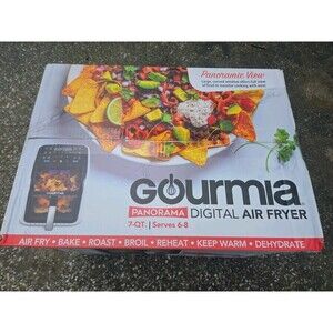 Gourmia Panorama 7-QT Digital Air Fryer w/ Panoramic View, Holographic Display